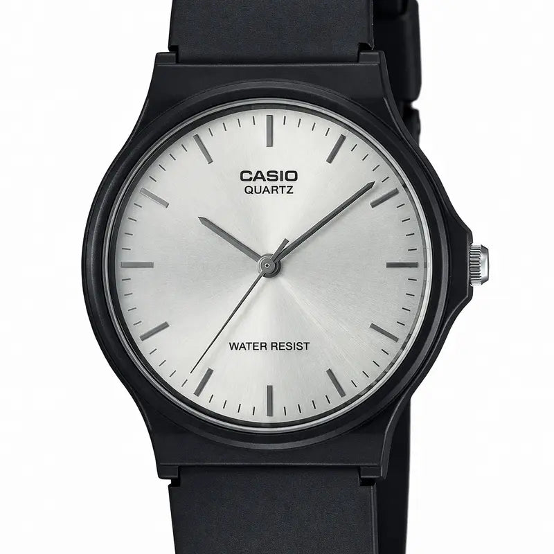 Casio MQ-24 Black with White Dial