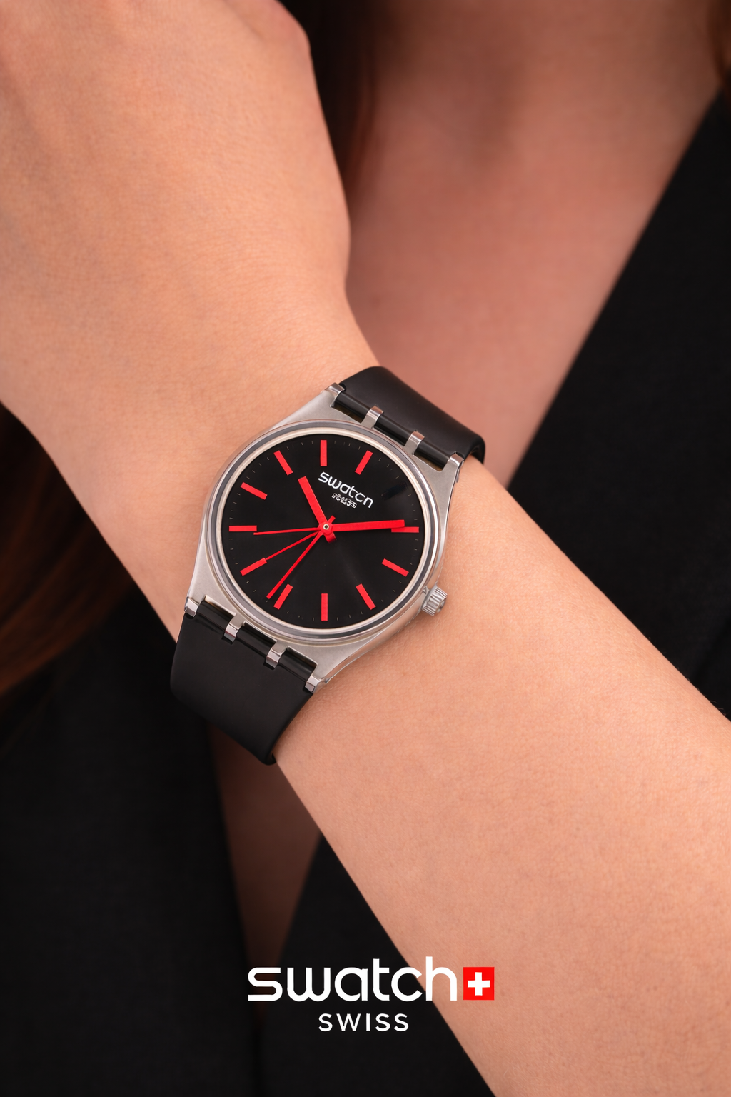 Swatch Original Gent Black Blur (SUOB183)