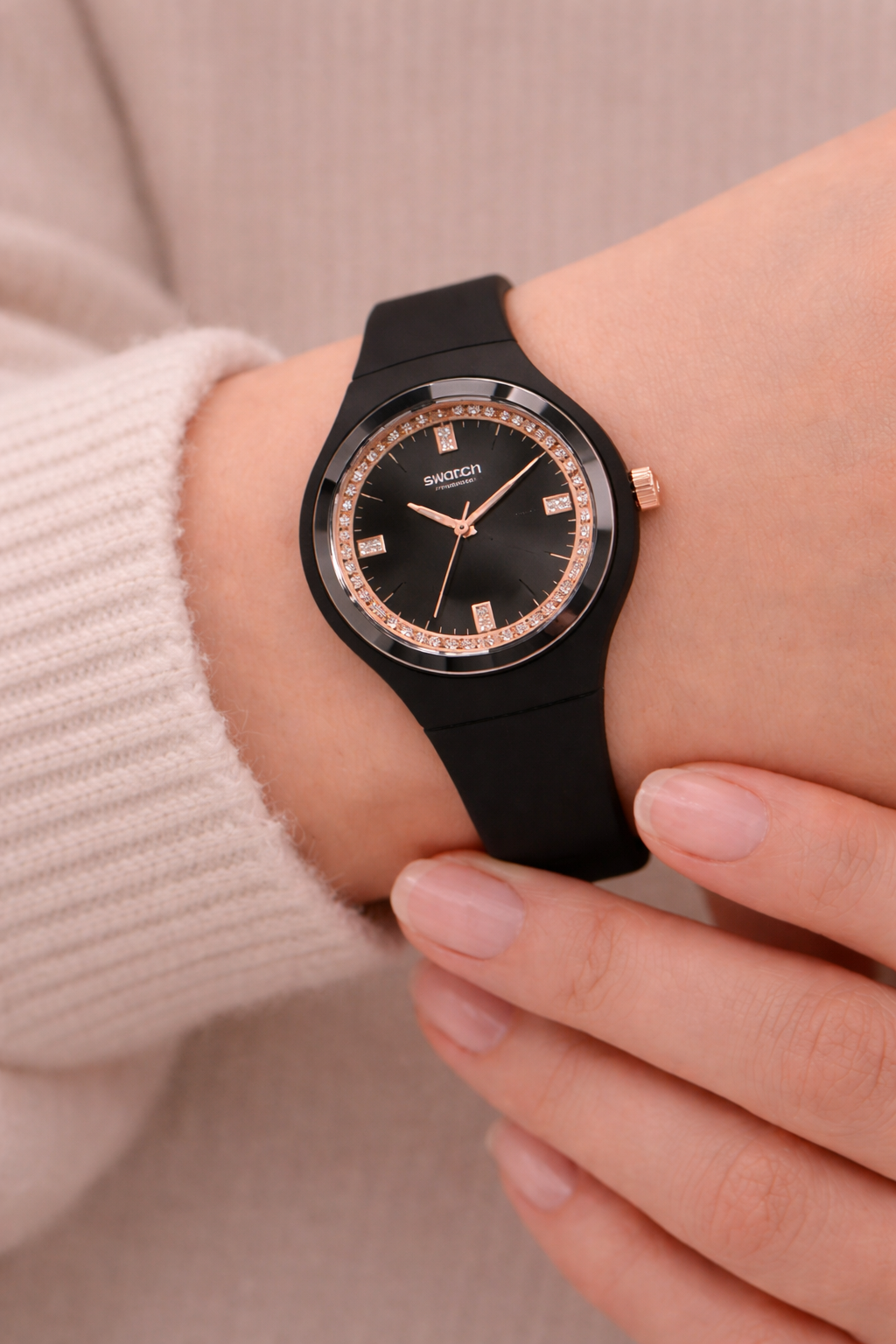 Swatch Midnight Crystal Noir