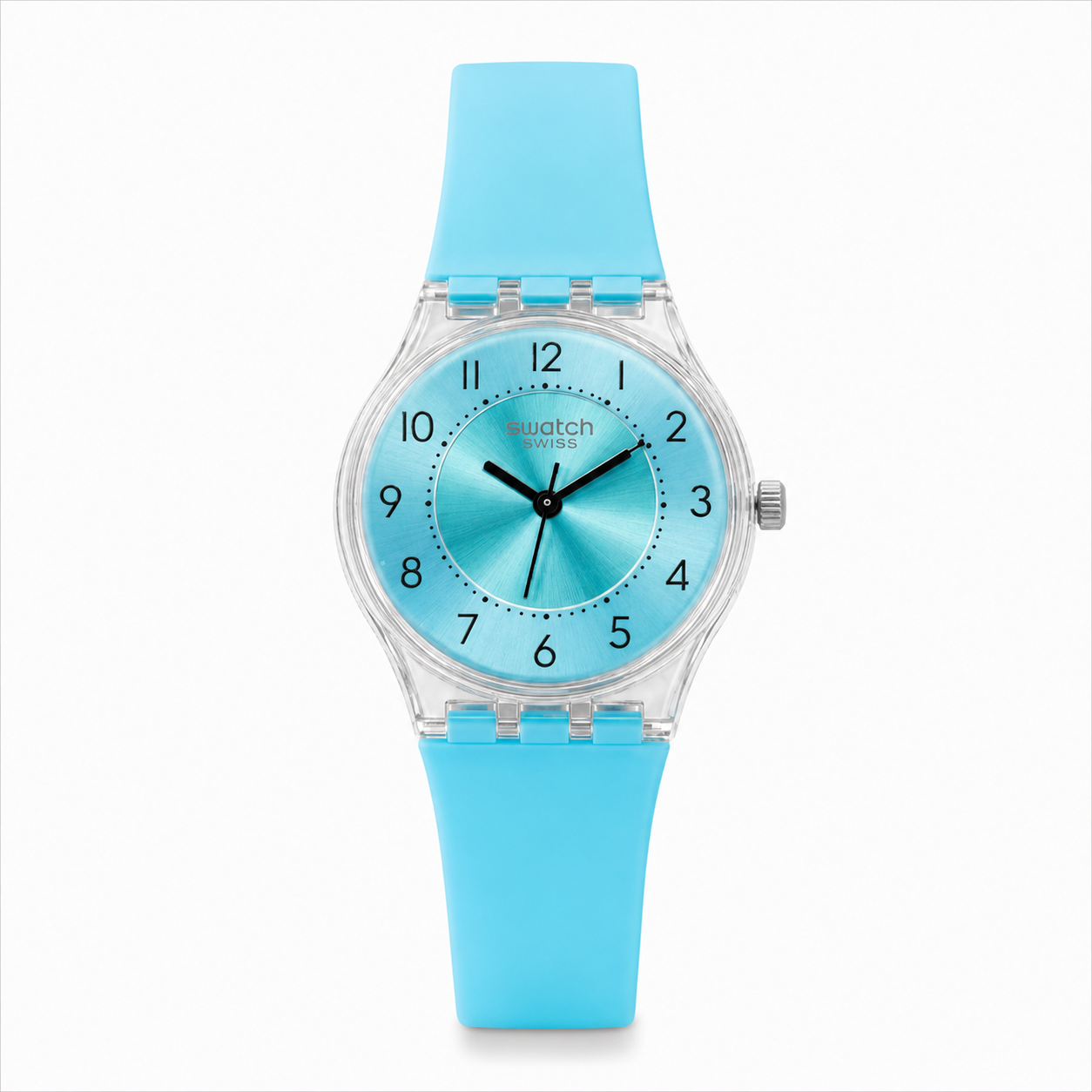 Montre tendance silicone bleu turquoise – Style Swatch