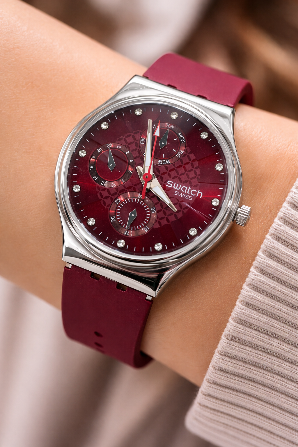 Swatch Rouge Chronographe Raffiné